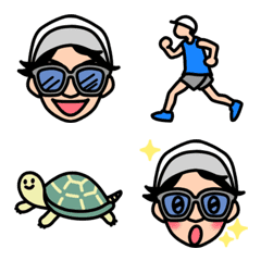 けん玉ランナーのマラソン絵文字【修正版】