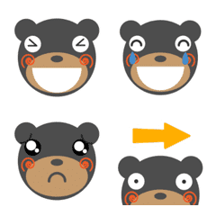 ▶動く！クマの色々なリアクション絵文字
