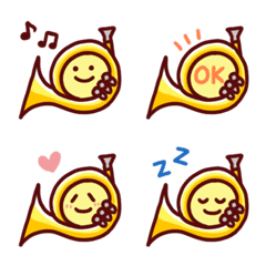 ホルンの絵文字40種♪吹奏楽・金管楽器♪