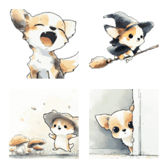Moving hand-drawn chihuahua