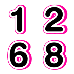 Emoji numbers shadow 21