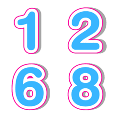 Emoji numbers shadow 25
