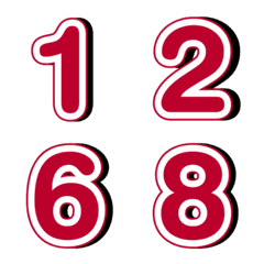 Emoji numbers shadow 23