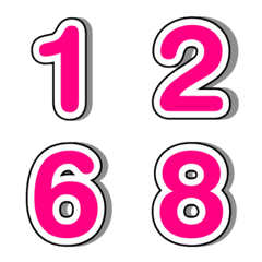 Emoji numbers shadow 16