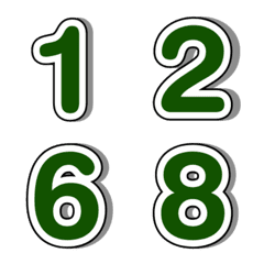 Emoji numbers shadow 17
