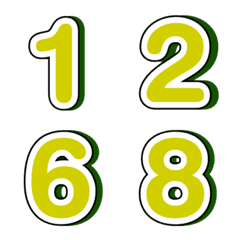 Emoji numbers shadow 18