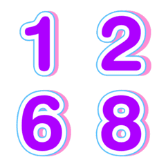 Emoji numbers shadow 20