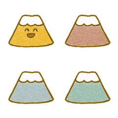 かわいい日本富士山表現（黄色）