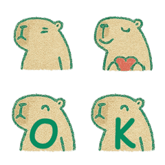 動物園のカピバラ+26英語（緑）