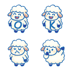 動物園かわいい羊+26英語（ダークブルー）