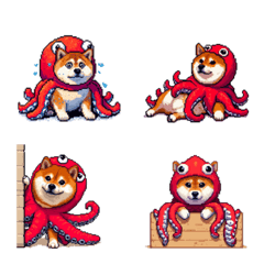 タコな太っちょ柴犬　絵文字