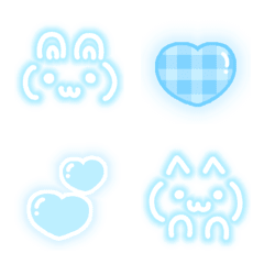 カワイイみずいろえもじ ♡