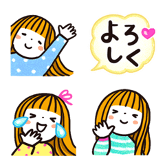 [Clumsy cute girl] Reactions emoji