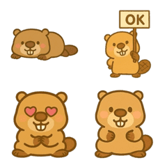 ぬいぐるみ風ビーバーの絵文字