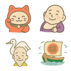 Smiling Seven Lucky Gods