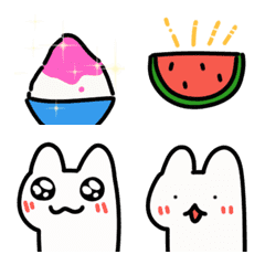 動く！夏と猫の絵文字