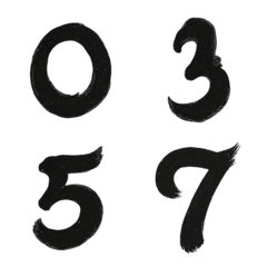 Numbers 1-10 black