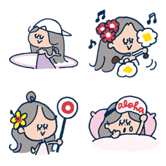 文字なし♡Aloha!チルなマリーちゃん絵文字