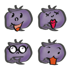 BluBerry (fruits Face emotion)