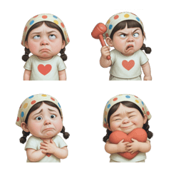 穿白色 T 恤的胖嘟嘟小女孩