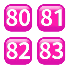 ももいろ 毎日 80-100 数字 動く絵文字