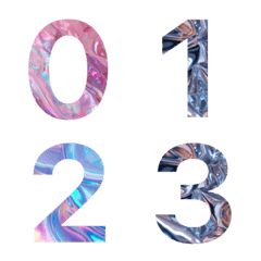 ตัวเลข 0-9 หลายสี v4