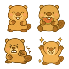 ぬいぐるみ風ビーバーの絵文字2