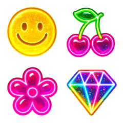 かわいいネオン絵文字☆