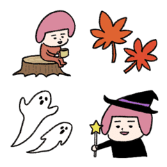 秋の絵文字のヘルメット子
