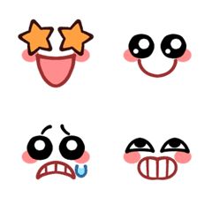 Sparkly Eyes ! Cute Faces Emoji Vol. 2