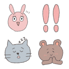 pastel crayon animals