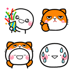 無料♪】しろまる×ふてニャン絵文字！ - LINE絵文字 | LINE STORE