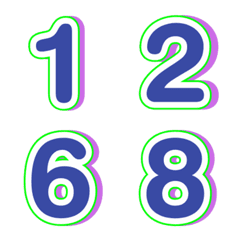 Emoji numbers shadow 28