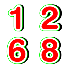 Emoji numbers shadow 31