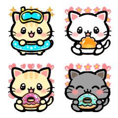 かわいい子猫の絵文字セット
