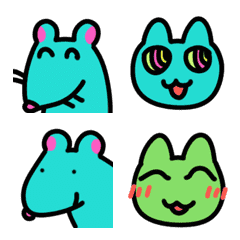 動く！カラフル猫とねずみ