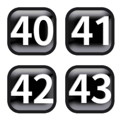 黒 毎日 40-79 数字 動く絵文字