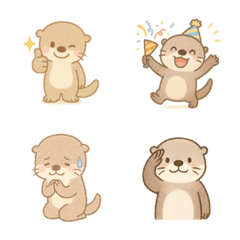 Daily Greetings Otter Emoji Pack