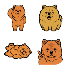 かわいいチャウチャウの絵文字