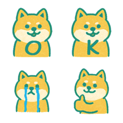 かわいい柴犬+26英語（ミントグリーン）