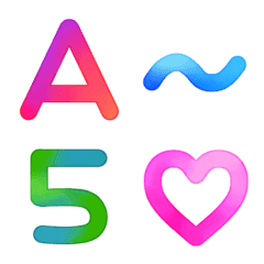 たのしい水彩の英数字と記号