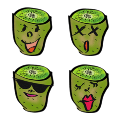cut kiwi  (fruits Face emotion)