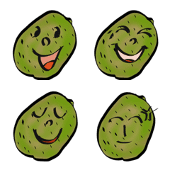 kiwi (fruits Face emotion)