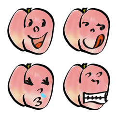 Peach  (fruits Face emotion)