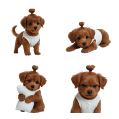 茶色い毛の子犬の絵文字