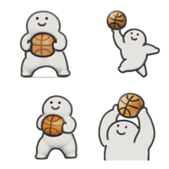 にっこりマンのバスケ絵文字（3D）