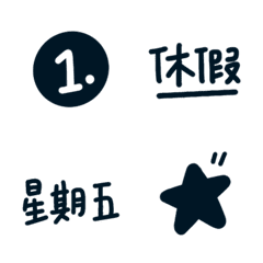數字符號標籤1