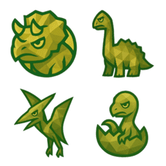日常で使える恐竜たちの表情絵文字