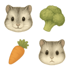 Silver grey Hamster Emoji2