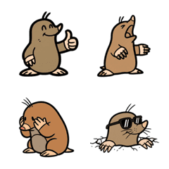 癒されるモグラの絵文字